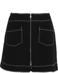 MCQ Alexander Ueen Stretch Knit Mini Skirt Black