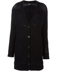 Black Knit Mohair Coat