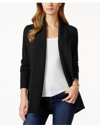 Charter Club Cashmere Ribbed Trim Open Front Cardigan Only At Macys