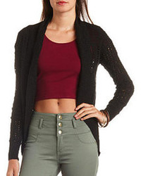 Charlotte Russe Open Knit Cocoon Cardigan