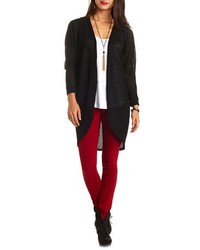 Charlotte Russe Open Knit Cocoon Duster Cardigan