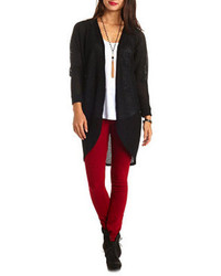 Charlotte Russe Open Knit Cocoon Duster Cardigan