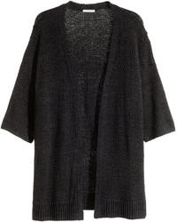 H&M Knit Cardigan Black Ladies