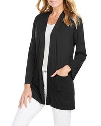 Foxcroft Lessie Jersey Knit Open Front Cardigan