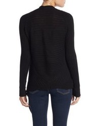 Max Studio Ribbed Open Front Cardigan