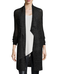 Eileen Fisher Shimmered Knit Draped Cardigan