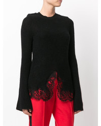 Givenchy Knit Lace Trim Top
