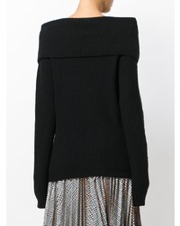 MSGM Open Neck Ribbed Sweater