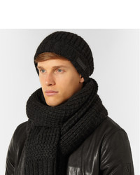 Belstaff Ardleigh Waffle Knit Hat And Scarf Set