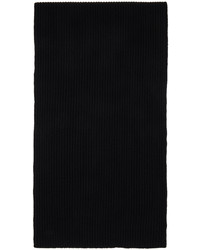 Lacoste Black Ribbed Scarf