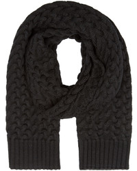 Dolce & Gabbana Black Wool Knit Scarf