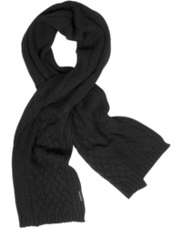 Armani Jeans Cable Knit Wool Blend Long Scarf