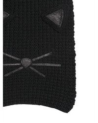 Karl Lagerfeld Cat Face Knit Scarf