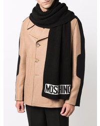 Moschino Logo Knit Ribbed Scarf