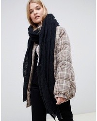ASOS DESIGN Oversized Long Knit Scarf In Recycled Polyester