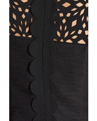 NUE by Shani Laser Cut Ottoman Knit Sheath Dress