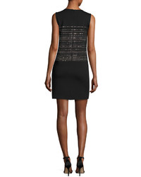 St. John Collection Sequined Milano Knit Shift Dress Black