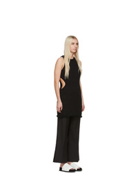 Marina Moscone Black Silk Cut Away Tunic Dress