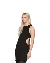 Marina Moscone Black Silk Cut Away Tunic Dress