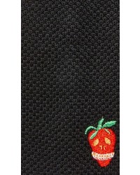 Paul Smith Embroderied Strawberry Silk Knit Tie
