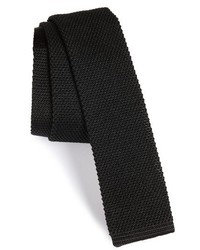 BOSS Solid Knit Silk Cotton Skinny Tie