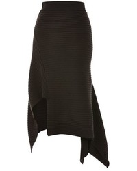 Topshop Asymmetric Hem Knitted Skirt