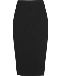 Calvin Klein Collection Bianka Ribbed Stretch Knit Skirt Black
