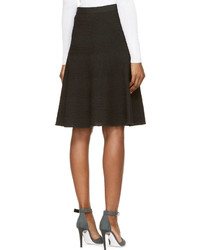 Proenza Schouler Black Technical Honeycomb Knit Skirt