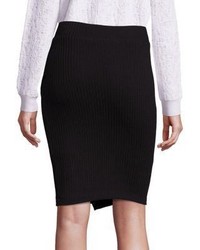 Splendid Rib Knit Crossover Front Skirt