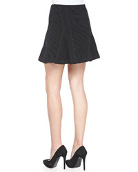 Veronica Beard Ribbed Knit Flounce Skirt