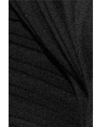 DKNY Ribbed Stretch Knit Midi Skirt Black
