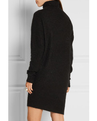 Acne Studios Daija Knitted Turtleneck Sweater Dress Black