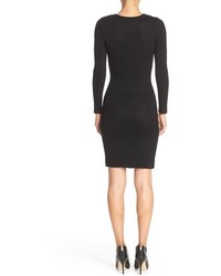 Andrew Marc Marc New York Cable Knit Sweater Body Con Dress