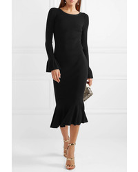 Michael Kors Collection Med Ribbed Stretch Knit Midi Dress