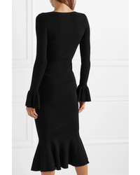 Michael Kors Collection Med Ribbed Stretch Knit Midi Dress