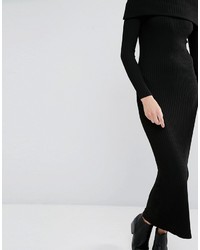 Mango Off The Shoulder Knitted Sweater Dress
