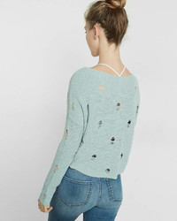 Express Destroyed Knit Sweater