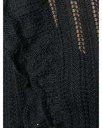 IRO Dolipa Ruffled Pointelle Knit Sweater