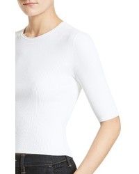 Vince Rib Knit Crop Pullover