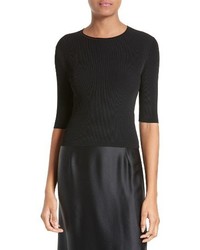 Vince Rib Knit Crop Pullover