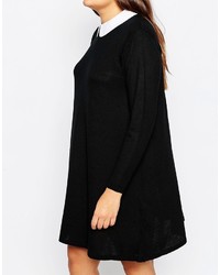 Asos Curve Curve Knitted Swing Dress With Cute Collar