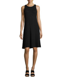 Neiman Marcus Ribbed Knit Swing Dress