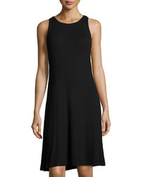 Neiman Marcus Ribbed Knit Swing Dress