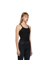 RE/DONE Black Ribbed Tank Top