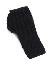 1901 Skinny Knit Tie Black Regular