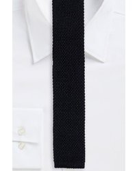 Hugo Boss 5 Cm Knitted Tie Skinny Solid Knit Italian Wool Tie Black