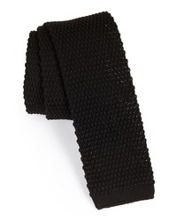 BOSS HUGO BOSS Knit Cotton Tie Black Regular