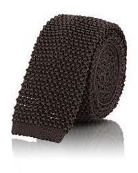 Ralph Lauren Purple Label Crochet Knit Necktie Dark Grey