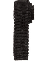 Lanvin Knit Silk Tie Black