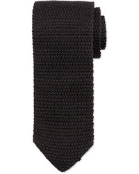 Tom Ford Textured Knit Silk Tie Black